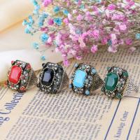 Resin Zinc Alloy Finger Ring, with Resin, plated, fashion jewelry & for woman 25mm 