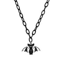 Enamel Zinc Alloy Necklace, Bat, gun black plated, fashion jewelry & Unisex, 51.5+5.5CMu .5 cm 