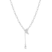 Rhinestone Zinc Alloy Necklace, with 5 extender chain, fashion jewelry & micro pave rhinestone & for woman, 6cmu30010.5cmu30011.2cmu30012cm cm 