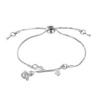 Fashion Zinc Alloy Bracelets, Rose, fashion jewelry & adjustable & for woman 