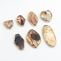 Einzelne Edelstein Perlen, Naturstein, mit Messing, goldfarben plattiert, DIY & verschiedene Stile für Wahl, keine, verkauft von PC