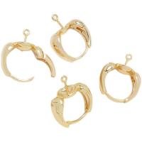 Brass Huggie Hoop Earring Finding, gold color plated, DIY golden 
