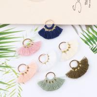 Zinc Alloy Tassel Pendant, with Polyester, gold color plated, DIY 