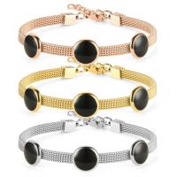 Titanium Steel Bracelet & Bangle, polished, fashion jewelry & for woman & enamel 4mm,10mm, Inner Approx 55mm 