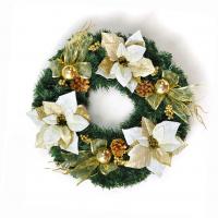 Christmas Wreath, PET, handmade, Christmas jewelry, mixed colors, 450mm 