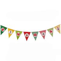 Paper Christmas Hanging Flag, Triangle, Christmas jewelry .9 m 