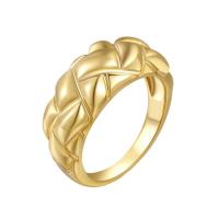 Brass Finger Ring, 18K gold plated & for woman, gold 
