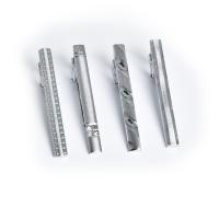 Clip de Corbata, metal, cromo plateado, diferentes estilos para la opción & para hombre, 60x6mm, Vendido por UD