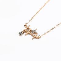 Rhinestone Zinc Alloy Necklace, with 5cm extender chain, gold color plated, fashion jewelry & for woman & with rhinestone, golden .5 cm 