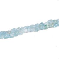 Aquamarin Perlen, Bruchstück, DIY, blau, 5x8mm, Länge:ca. 40 cm, ca. 55PCs/Strang, verkauft von Strang