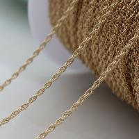 Brass Beading Chains, gold color plated, French Rope Chain & DIY, golden, 1.5mm 