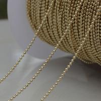 Латунная цепочка-шарики, Латунь, плакирован золотом, DIY & разный размер для выбора, Золотой, продается м