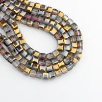 Square Crystal Beads, polished, DIY & faceted, 6mm 