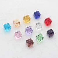 Perles cristal de carré, cadre, poli, DIY & aucun trou, plus de couleurs à choisir, 7mm, Environ Vendu par sac