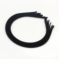 Iron Hair Band Findings, with Cloth, DIY black 