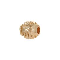 Brass Jewelry Beads, 14K gold plated, DIY Approx 