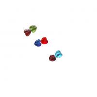 Abalorios de Cristal con Forma de Corazón, Bricolaje, color mixto, 10mm, aproximado 80PCs/Sarta, Vendido por Sarta