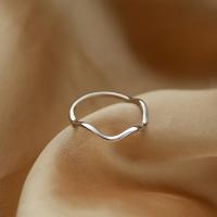 Палец кольцо-латунь, Латунь, плакирован серебром, Женский, серебряный, 13mm, продается PC