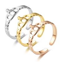 Titanium Steel Finger Ring, Crown, Vacuum Ion Plating, fashion jewelry & Unisex 