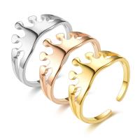 Titanium Steel Finger Ring, Crown, Vacuum Ion Plating, fashion jewelry & Unisex 