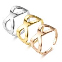 Titanium Steel Finger Ring, Vacuum Ion Plating, fashion jewelry & Unisex 