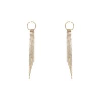 Fashion Fringe Earrings, Zinc Alloy, plated, fashion jewelry & for woman & with rhinestone 