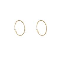 Brass Hoop Earring, Donut, plated, fashion jewelry & for woman & frosted 