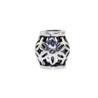 Zinc Alloy Spacer Beads, barrel, platinum color plated, DIY & hollow Approx 2.8mm 