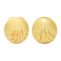 Zinc Alloy Jewelry Beads, Flat Round, gold color plated, DIY Approx 1.5mm 
