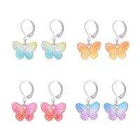 Acrylic Lever Back Earring, Butterfly, fashion jewelry & for woman, nickel, lead & cadmium free 