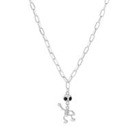 Zinc Alloy Necklace, with 5 extender chain, Alien, fashion jewelry & Unisex cm 