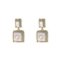 Crystal Drop Earring, Zinc Alloy, with Crystal, gold color plated, fashion jewelry & high quality plated & for woman 36mm 