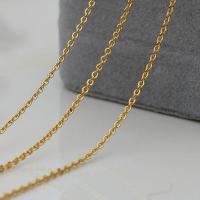 Латунная цепочка с овальными звеньями, Латунь, плакирован золотом, DIY & разный размер для выбора, золотой, продается м