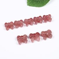 Strawberry Quartz Beads, Bowknot, DIY, pink, 15-17mm 