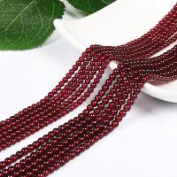 Natural Garnet Beads, Round, DIY wine red color Approx 38 cm 