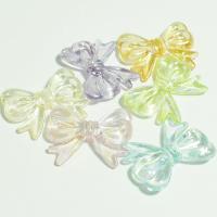 Transluzente Harz Perlen, Schleife, DIY, gemischte Farben, 30x23mm, ca. 150PCs/Tasche, verkauft von Tasche