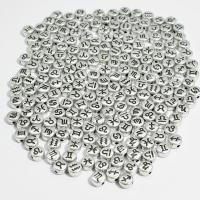 Acryl Schmuck Perlen, flache Runde, DIY, keine, 4x7mm, ca. 4000PCs/Tasche, verkauft von Tasche