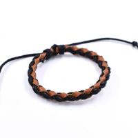 Кожа браслет, Связанный вручную, плетеный браслет & Мужская, Много цветов для выбора, 170mm, продается PC