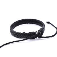 Synthetic Leather Bracelet, handmade, braided bracelet & Unisex 170mm 