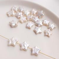Natural Freshwater Pearl Loose Beads, Star, handmade, DIY, white, 10-12mm 