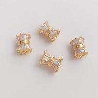 Brass Spacer Beads, Cubic Zirconia, with Brass, gold color plated, DIY & micro pave cubic zirconia 