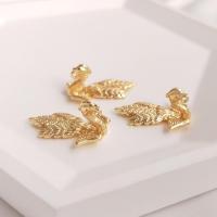 Animal Brass Pendants, Phoenix, gold color plated, DIY 