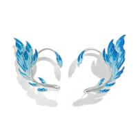 Earring Cuff and Wraps, Zinc Alloy, fashion jewelry & for woman, blue 