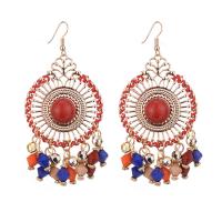 Resin Zinc Alloy Earring, with Resin, vintage & fashion jewelry & for woman 