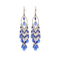 Fashion Fringe Earrings, Zinc Alloy, with Resin, fashion jewelry & Bohemian style & for woman 