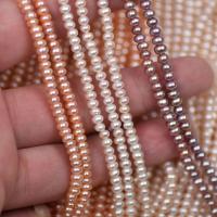 Button Cultured Freshwater Pearl Beads, Natural & fashion jewelry & DIY 3-4mm cm 