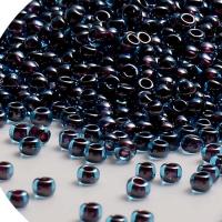 Color Lined Glass Seed Beads, Glass Beads, Round, plated, DIY & transparent 2mm, Approx 