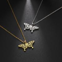 Stainless Steel Sweater Chain Necklace, 304 Stainless Steel, with 1.97inch extender chain, Butterfly, Vacuum Ion Plating, fashion jewelry & for woman Approx 17.72 Inch 