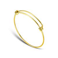 Stainless Steel Bangle, 304 Stainless Steel, Vacuum Ion Plating, fashion jewelry & for woman, golden, 1.5mm-1.6mm 