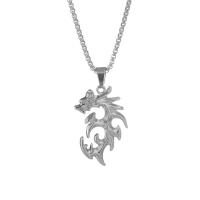 316L Stainless Steel Necklace, Dragon, polished, fashion jewelry & punk style & luminated cm 